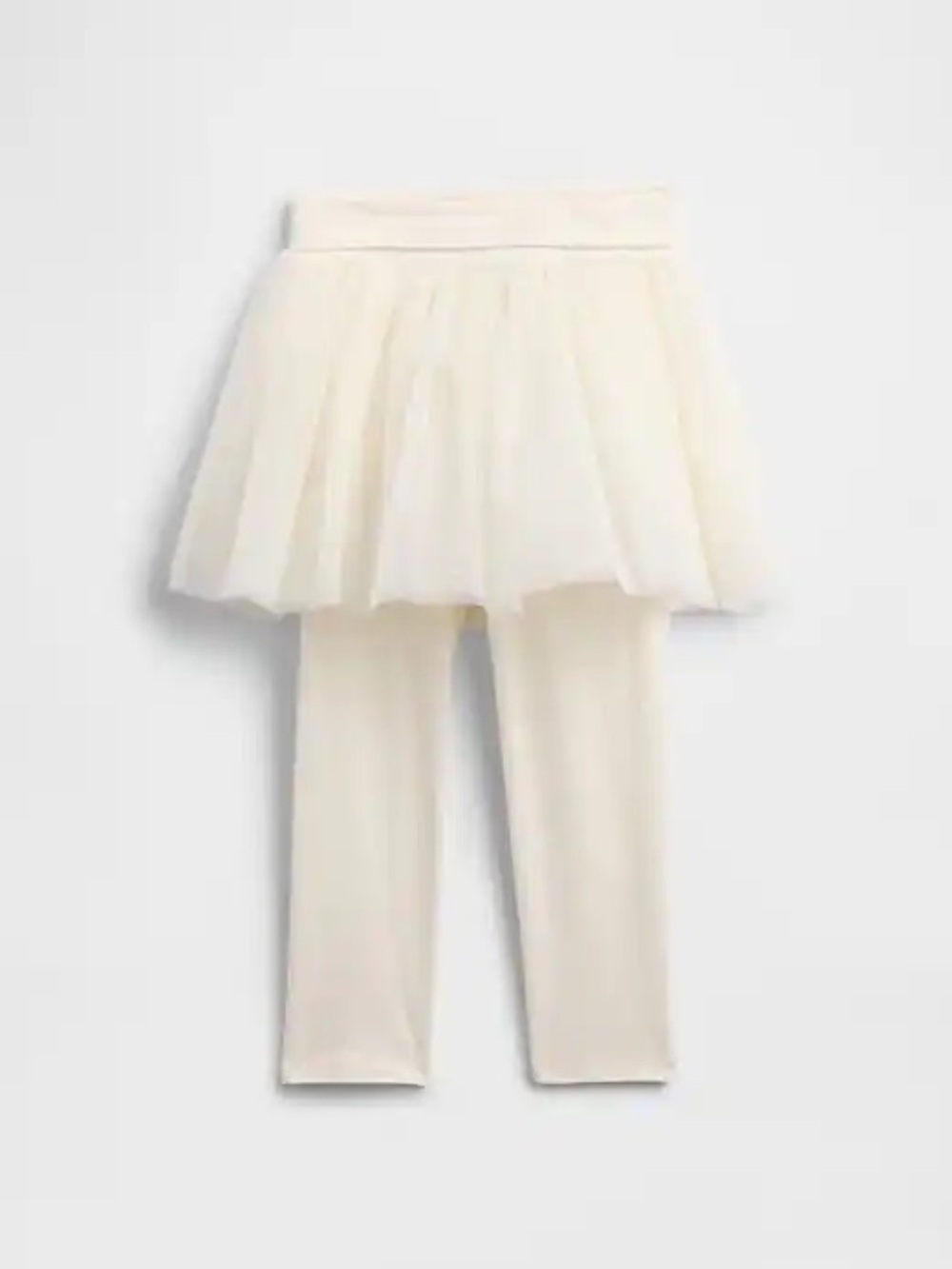 GAP White Tulle Skirted Leggings
